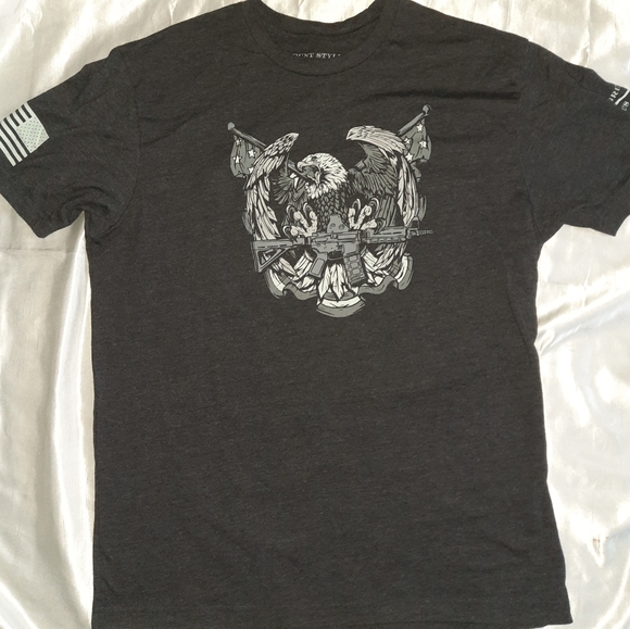 This We'll Defend, Grunt Style Tag, Men's Gray T-Shirt Size L - Picture 2 of 8